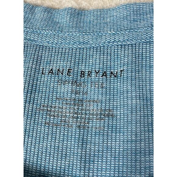Lane Bryant Swing Tee Sz 14/16 (1X) Heather Blue Short Sleeve Top Lightweight - Picture 4 of 7
